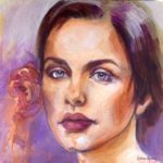 Angelina - techniques mixtes 24x24